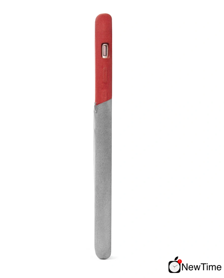 Чохол DECODED Leather Back Cover Card Case Red/Grey for iPhone SE 2020 / iPhone 8/7/6s/6 (DA6IPO7SO1RDGY)